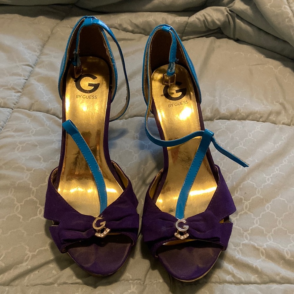 Guess colour block heels